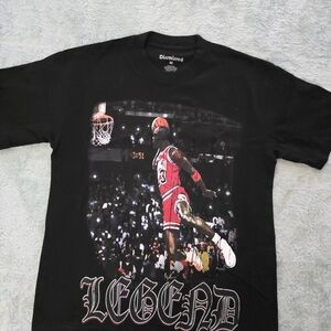 Dismissed Jordan Skeketon "Legend GOAT 23" Black Graphic Streetwear Tee